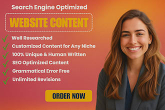 write SEO optimized website content and copy that converts