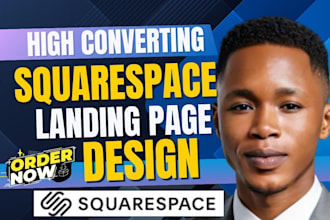 design squarespace sales funnel, squarespace landing page design