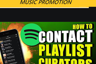 promote your  music to 900 active spotify playlist curators