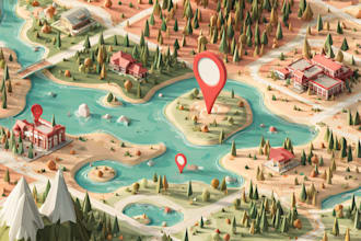 illustrate custom location map design