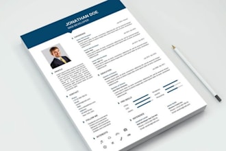 design a modern and creative CV, resume, cover letter and fashion resume