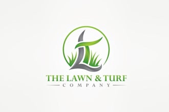 design particular lawn care turf logo