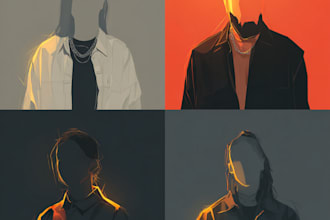 draw a faceless digital portrait for you