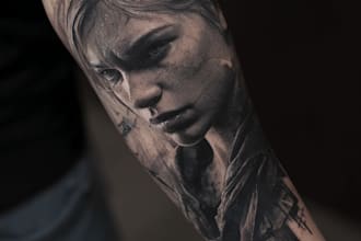 design a color realism tattoo for you