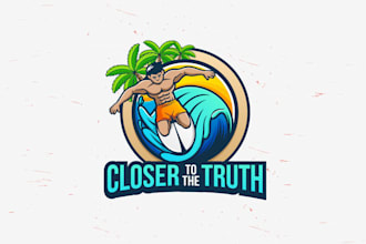 design superior amazing new surfing logo