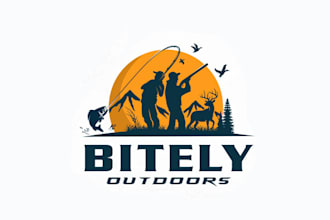 make inventive powerful logo for an outdoors company