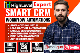 gohighlevel automation, go highlevel CRM workflows, appointment booking calendar