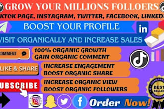 promote and boost your tiktok, rumble, instagram, youtube to get full monetize