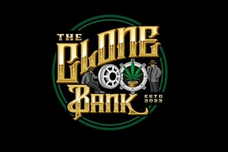 design classy mobster cannabis genetic company logo