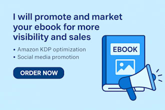 promote and market your ebook for more visibility and sales