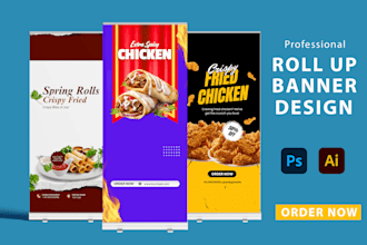 design roll up banner, billboard, signage design