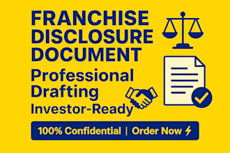 draft a professional franchise disclosure document fdd
