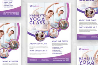gym fitness flyer workout spa yoga personal trainer flyers,yoga flyers,gym flyer