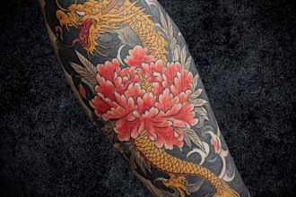 draw japanese traditional tattoo design