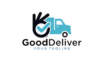 create graceful and fantastic courier logo design