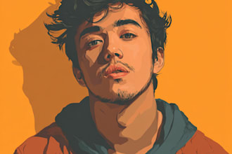 draw portrait vector illustration