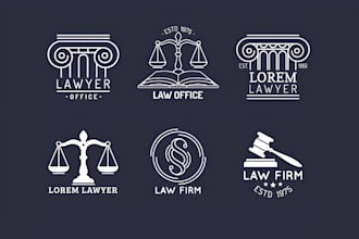 do minimalist law firm, lawyer, attorney, law logo design