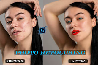do skin retouching and photo editing