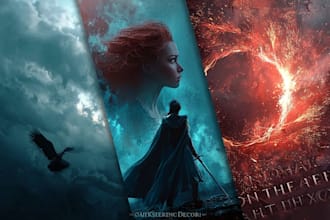 do fantasy book cover, thriller book cover design