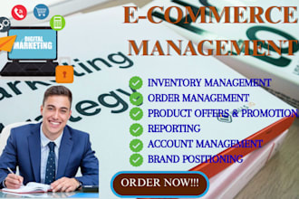 e commerce management  store setup , shopify ,inventory and  marketing support
