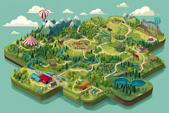 draw beautiful map in vector illustration
