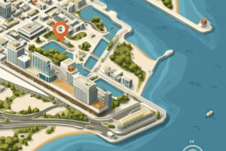design vector map of any location