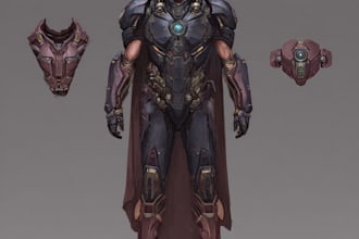 create scifi, fantasy, superhero character design
