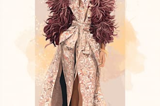 draw fashion illustrations and fashion collections