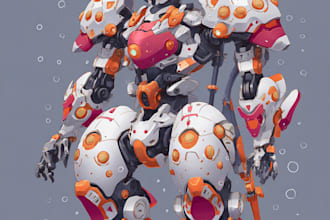 do complete mecha concept arts