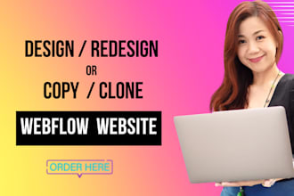 design redesign webflow website,  figma to webflow, webflow expert