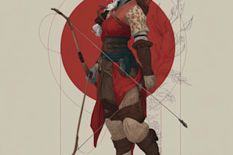 draw your custom dnd character illustration