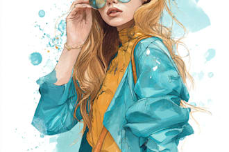 draw a simple fashion illustration