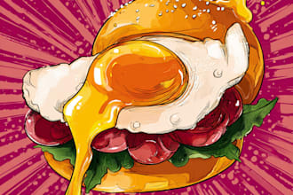 make food pop art of your food