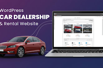 create car dealership, rental website, chauffeur service booking site