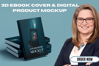 3d ebook cover ecover digital product mockup online course