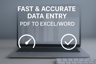 provide PDF conversion and typing services
