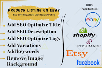do ebay listing, ebay seo listing, ebay lister for your vendoo, list perfectly