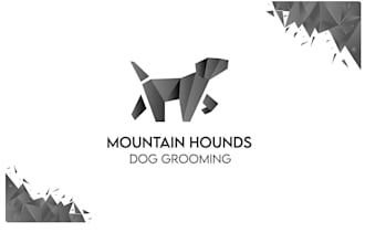 do cartoon dog grooming mascot logo design