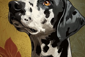 draw your pet in a magical disney style, cute disney pet