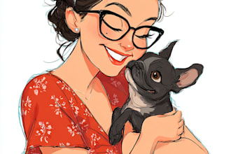 create disney pets portrait illustration in disney style