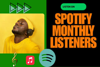 increase spotify monthly listeners, spotify streams and spotify playlist