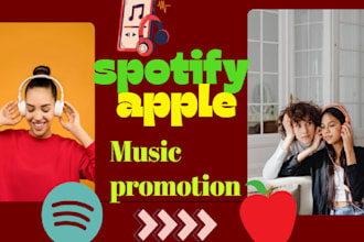 do organic spotify and apple music promotion for real listeners and streams