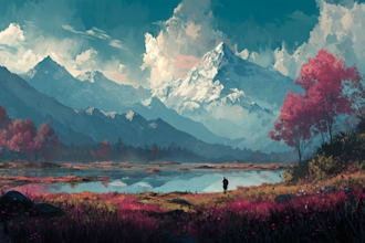 do detailed fantasy landscapes and environments