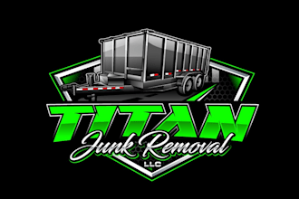 create graceful and fantastic dump tailer logo design