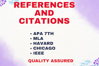 format proofread edit apa 7 paper, mla, harvard, ieee referencing in 12 hours