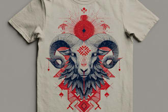 make a linocut tshirt design for brands