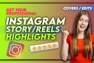 design custom instagram highlights icons, reels, story icons