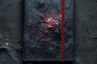 design an eccentric dark book cover