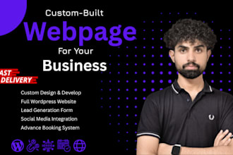 design, develop webpage for your business