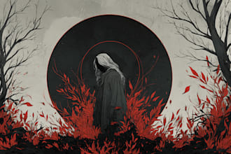 create dark art illustration